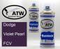 Preview: Dodge, Violet Pearl, FCV: 400ml Sprühdose + 400ml Klarlack - Set, von ATW Autoteile West.
